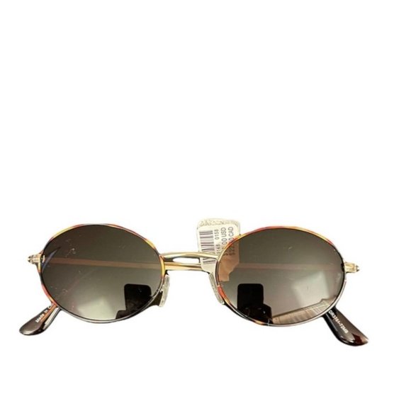 URBAN OUTFITTERS OVAL METAL SUNGLASSES GOLD AND BROWN NEW WITH TAG - Picture 6 of 6